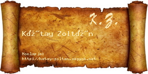 Kátay Zoltán névjegykártya