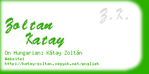 zoltan katay business card