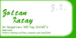zoltan katay business card